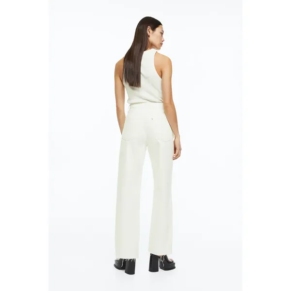 Women’s White High Waisted Loose Jeans | Trendy and Comfortable
