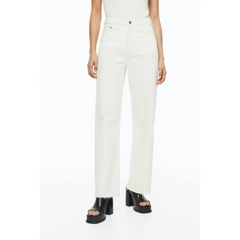 Women’s White High Waisted Loose Jeans | Trendy and Comfortable