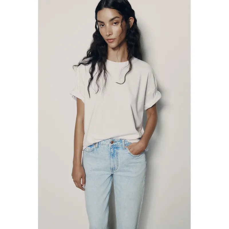 High Waist Loose Comfort Fit Denim Trousers - Light Blue | Stylish and Comfortable