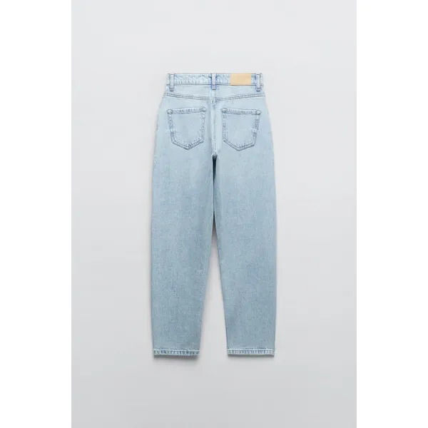 High Waist Loose Comfort Fit Denim Trousers - Light Blue | Stylish and Comfortable