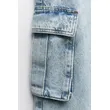 Light Blue High Waist Wide Leg Cargo Jeans | Fashionable and Functional