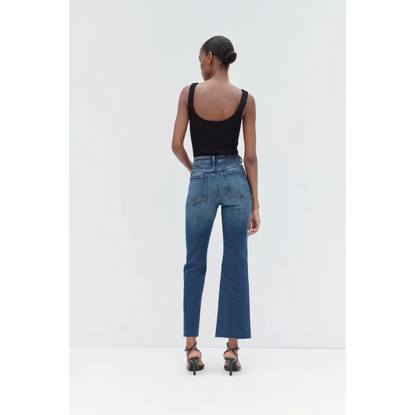 Blue High Rise Flared Jeans | Stylish and Flattering
