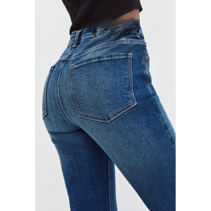 Blue High Rise Flared Jeans | Stylish and Flattering