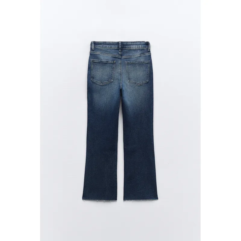Blue High Rise Flared Jeans | Stylish and Flattering