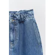 Medium Blue High Rise Paperbag Relaxed Jeans | Trendy and Comfortable
