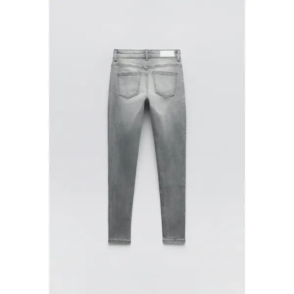 Light Gray Mid Rise Skinny Jeans | Stylish and Versatile