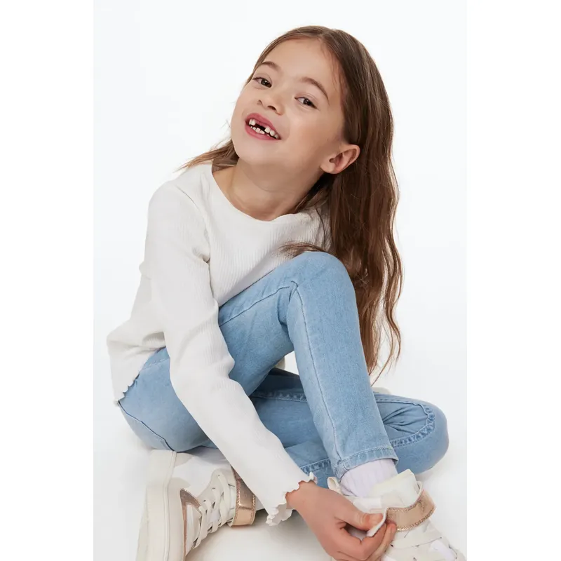 Toddler Cute Jeans | Sky Blue Slightly Loose | Comfortable and Adorable