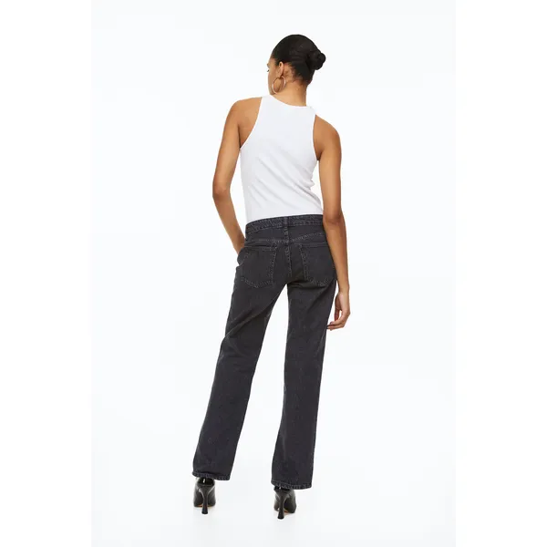 Low Rise Straight Jeans | Black and Blue | Versatile and Stylish