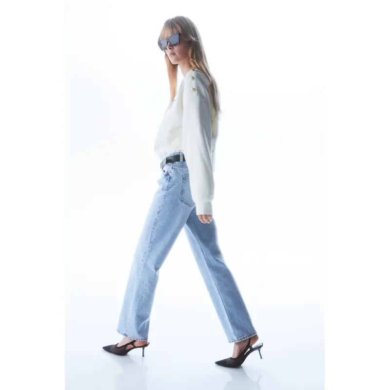 Low Rise Straight Jeans | Black and Blue | Versatile and Stylish