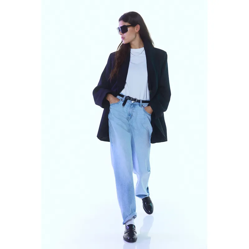 Low Rise Straight Jeans | Black and Blue | Versatile and Stylish