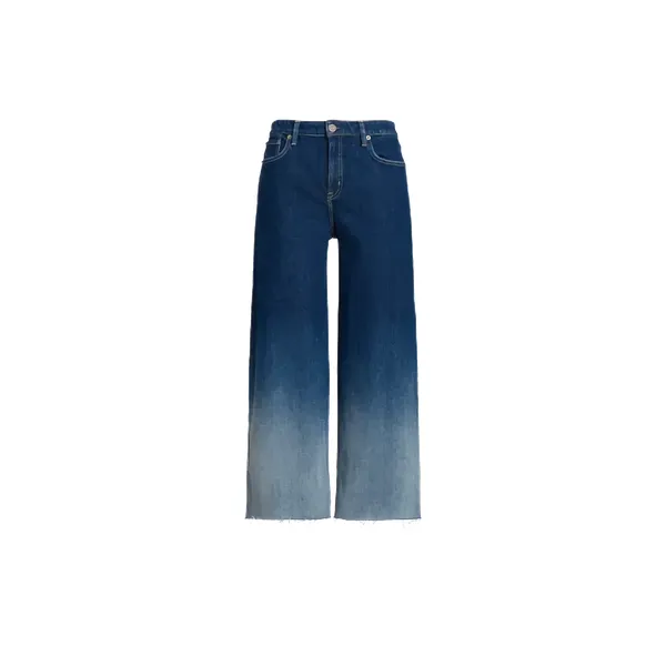 Gradient Cropped High-Rise Wide-Leg Jeans | Bold and Fashionable