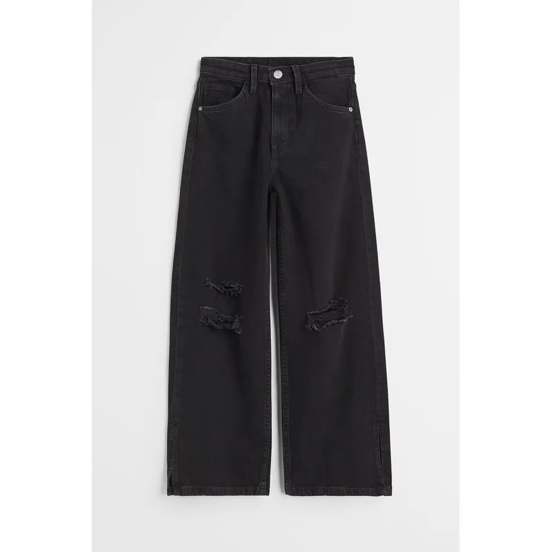 Black Loose Fit High Waist Jeans | Comfortable and Stylish