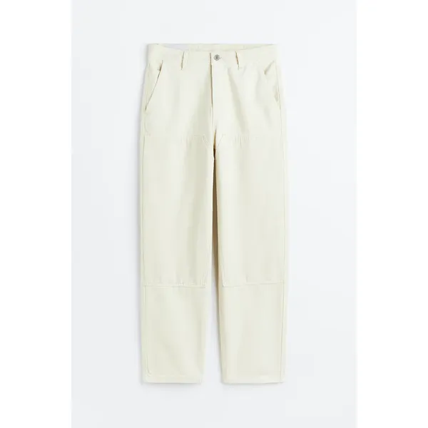 Men’s Creamy Loose Worker’s Jeans | Comfortable and Functiona