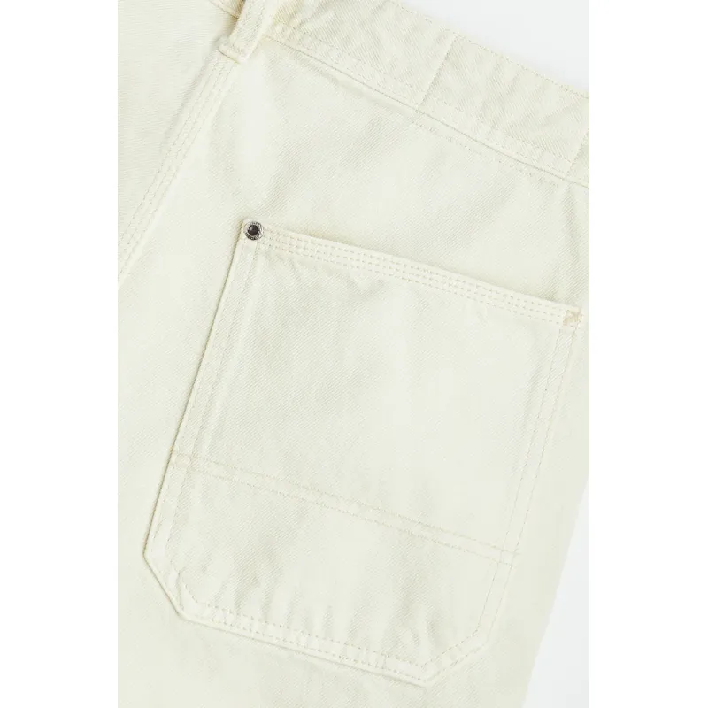 Men’s Creamy Loose Worker’s Jeans | Comfortable and Functiona