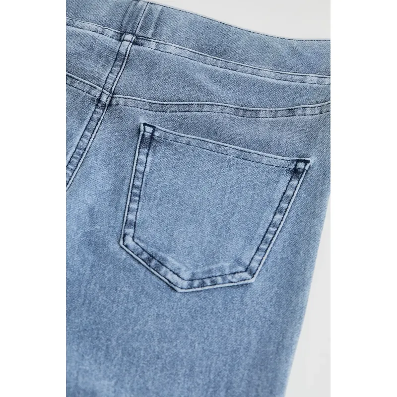 Light Denim Blue Flared Denim Inner Leggings | Stylish and Comfortable