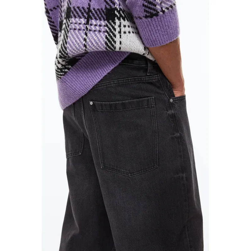 Men’s Long Black Loose Jeans | Comfortable and Versatile