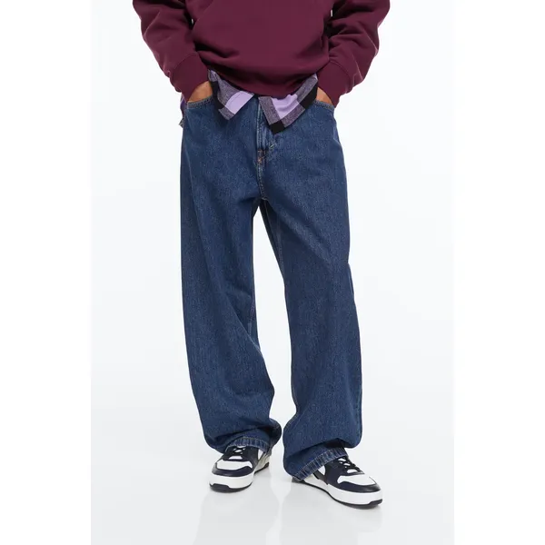 Dark Denim Blue Wide Denim Pants for Men | Stylish and Comfortable