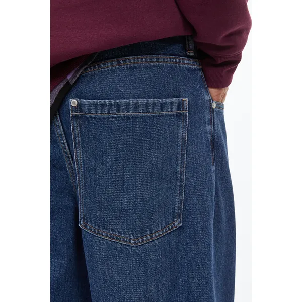 Dark Denim Blue Wide Denim Pants for Men | Stylish and Comfortable