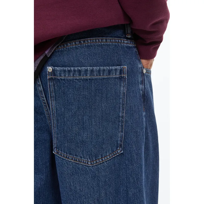 Dark Denim Blue Wide Denim Pants for Men | Stylish and Comfortable