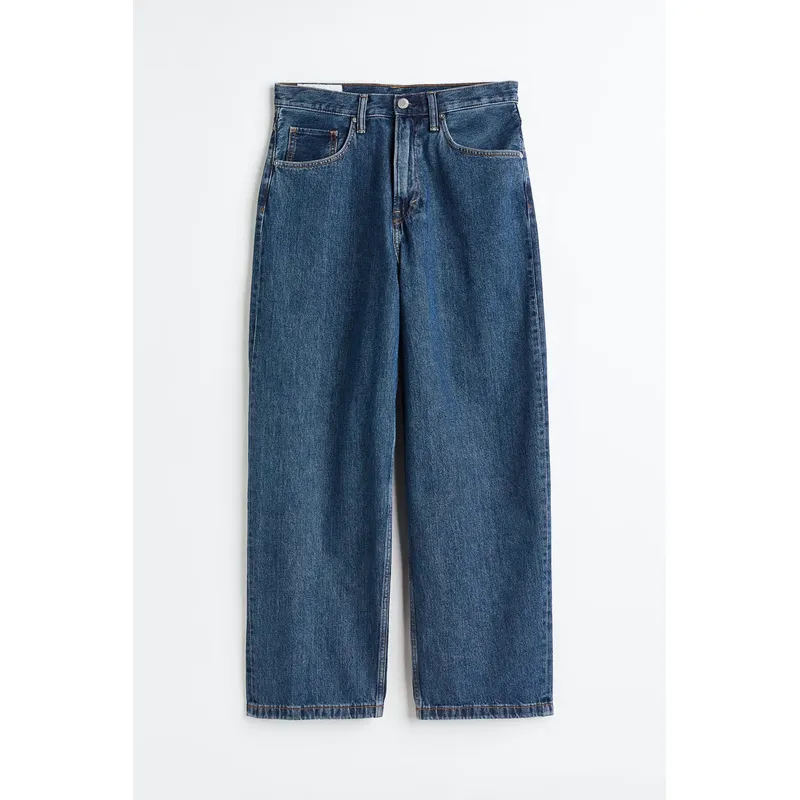 Dark Denim Blue Wide Denim Pants for Men | Stylish and Comfortable