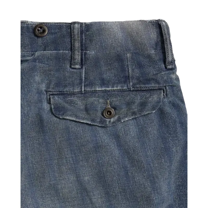 Slim-Fit Indigo Striped Twill Trousers | Stylish and Comfortable