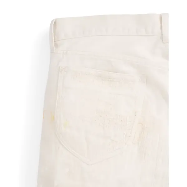 Slim Fit Patch Natural Jeans | Unique Style with Natural Patch Accents