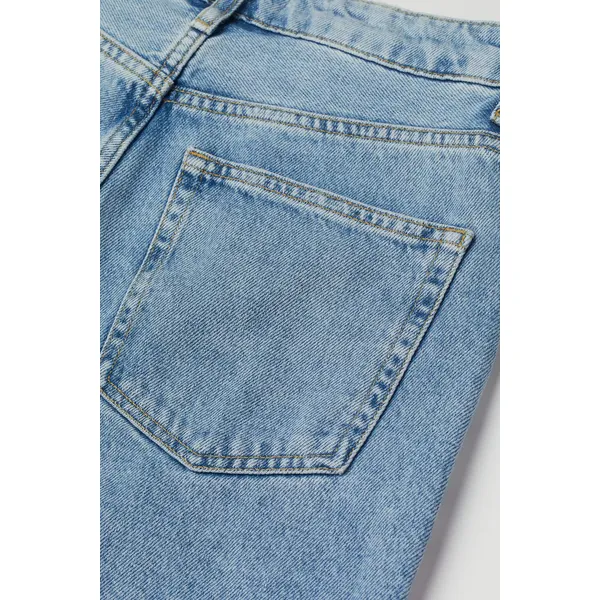Straight-Leg High-Rise Jeans | Light Blue, Dark Blue, White | Versatile and Stylish