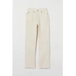 Straight-Leg High-Rise Jeans | Light Blue, Dark Blue, White | Versatile and Stylish