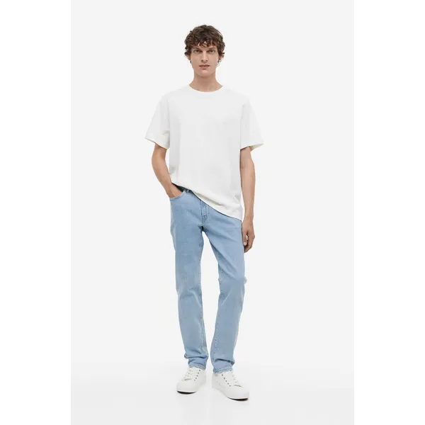 Men’s Sky Blue Mid Waist Jeans | Cool and Versatile | Shop Now
