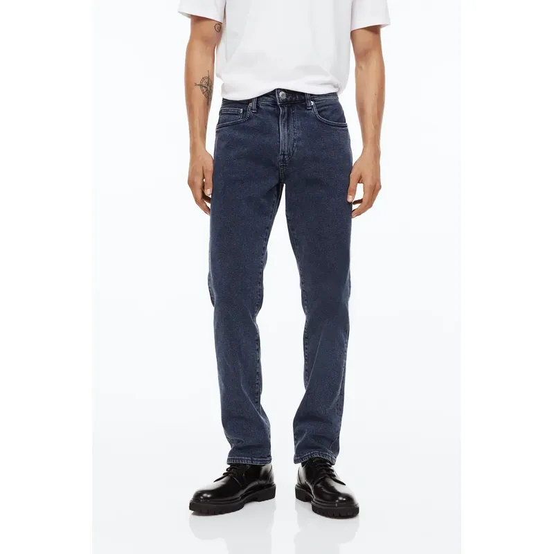 Mid Rise Dark Blue Men’s Jeans | Classic Fit and Timeless Style | Shop Now
