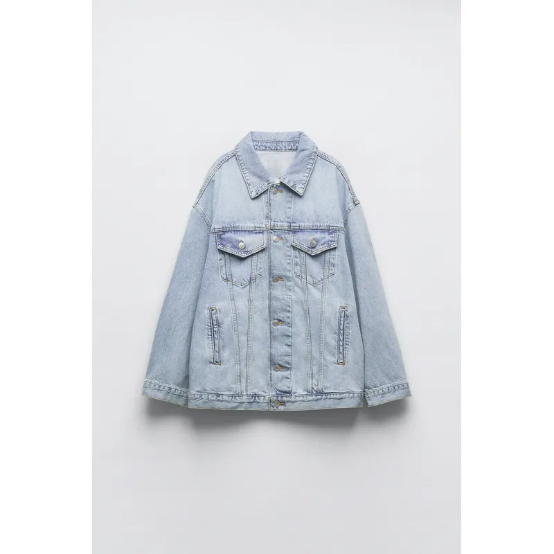 Light Blue Loose Denim Jacket | Casual and Trendy Outerwear | Shop Now