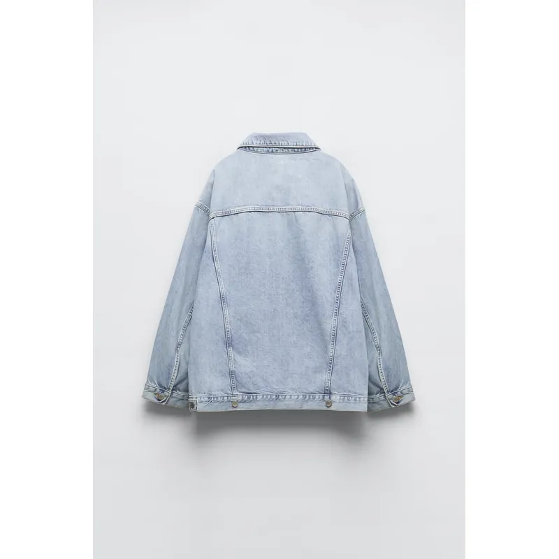 Light Blue Loose Denim Jacket | Casual and Trendy Outerwear | Shop Now