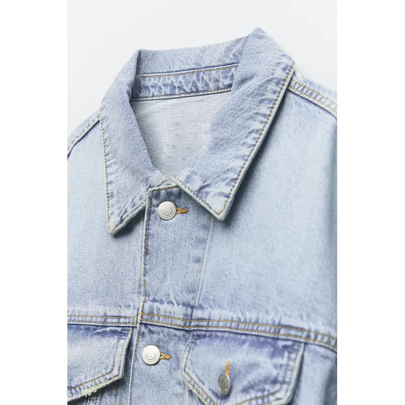 Light Blue Loose Denim Jacket | Casual and Trendy Outerwear | Shop Now