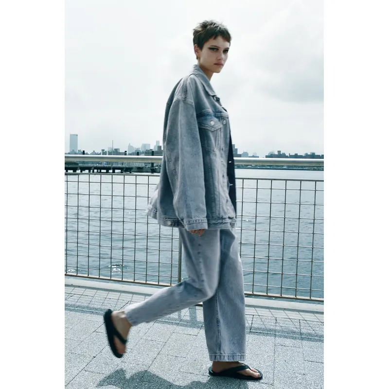 Light Blue Loose Denim Jacket | Casual and Trendy Outerwear | Shop Now