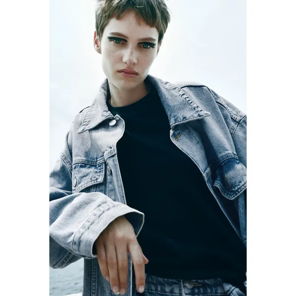 Light Blue Loose Denim Jacket | Casual and Trendy Outerwear | Shop Now