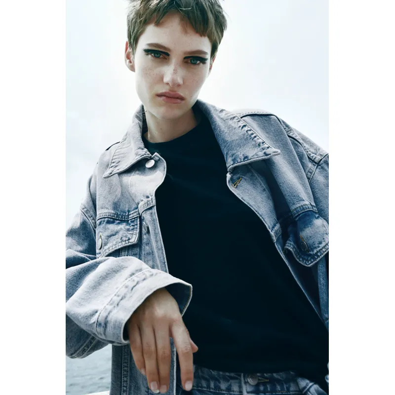 Light Blue Loose Denim Jacket | Casual and Trendy Outerwear | Shop Now