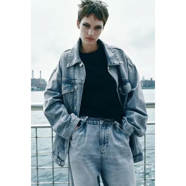 Light Blue Loose Denim Jacket | Casual and Trendy Outerwear | Shop Now