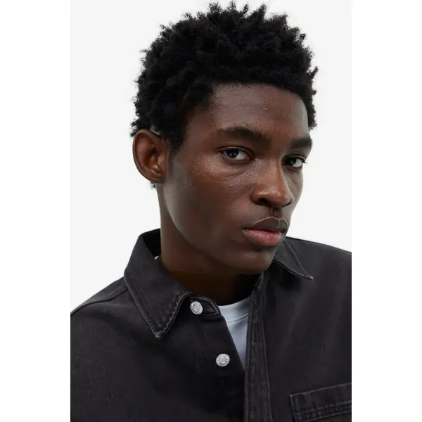 Regular Fit Denim Jacket Shirt Black | Versatile and Stylish Outerwear | Shop Now