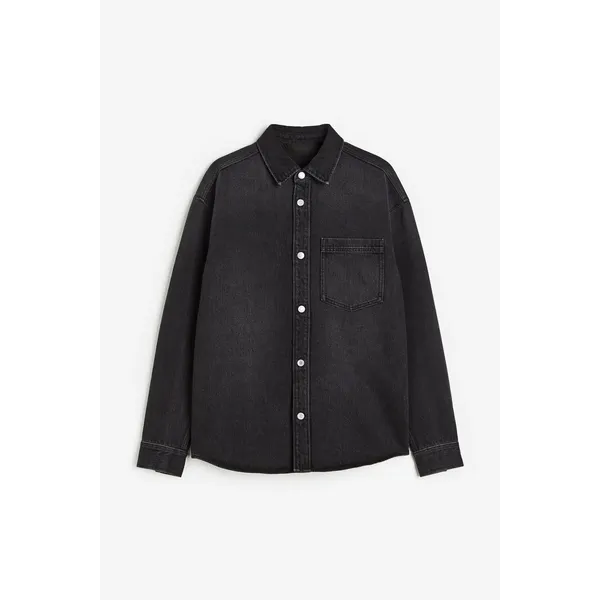 Regular Fit Denim Jacket Shirt Black | Versatile and Stylish Outerwear | Shop Now