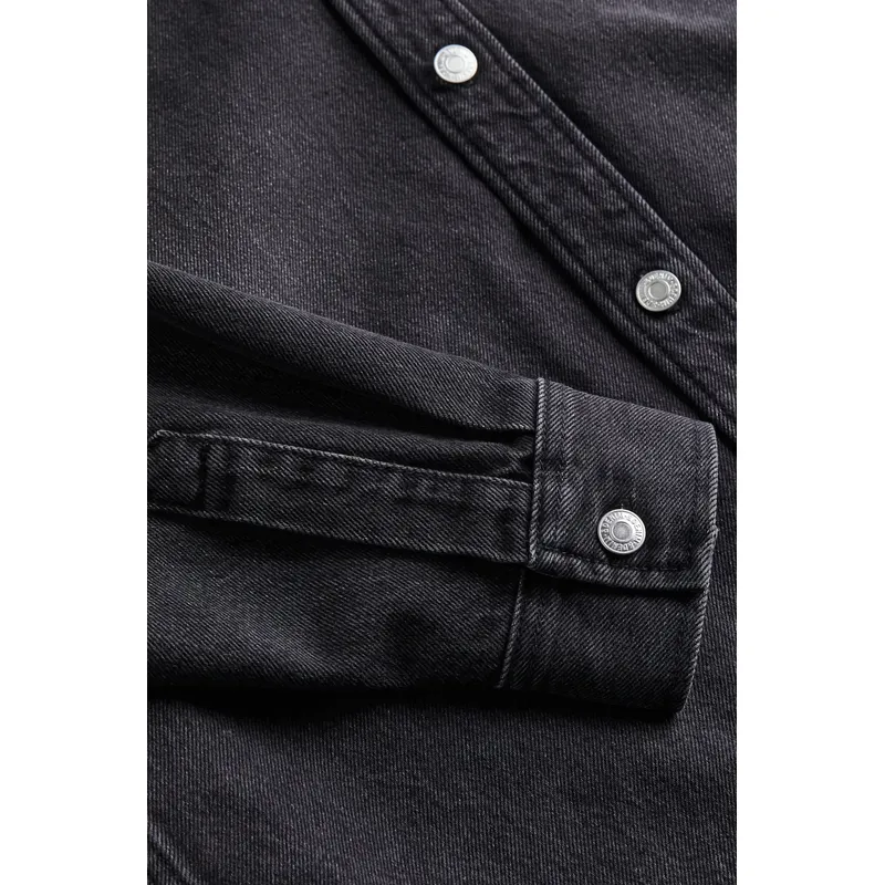 Regular Fit Denim Jacket Shirt Black | Versatile and Stylish Outerwear | Shop Now
