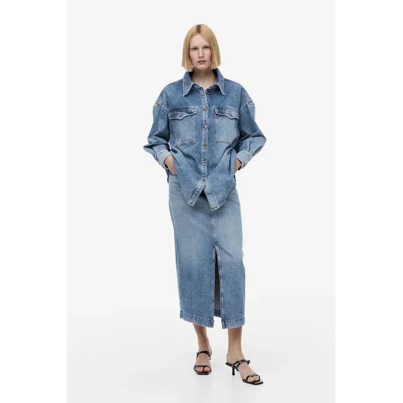 Plus Size Denim Shirt Ladies | Stylish and Comfortable | Shop Now