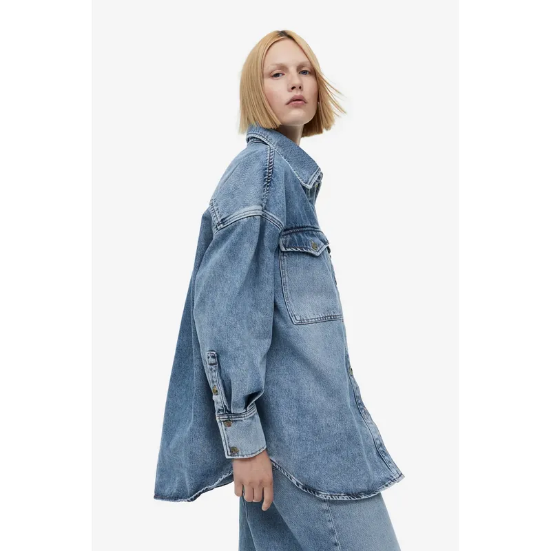 Plus Size Denim Shirt Ladies | Stylish and Comfortable | Shop Now