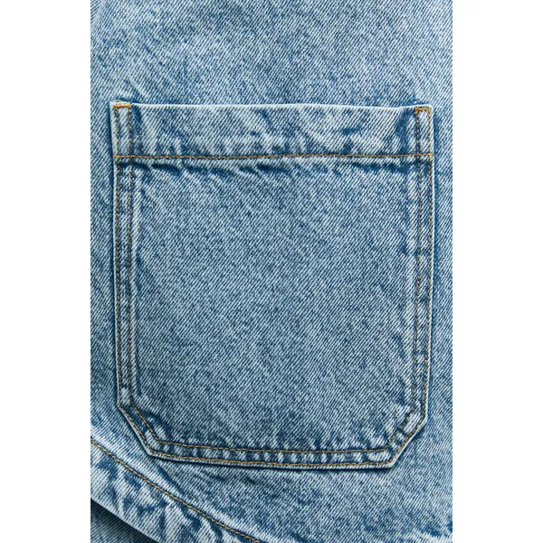 Patch Pocket Denim Jacket Medium Blue | Classic and Versatile Outerwear | Shop Now