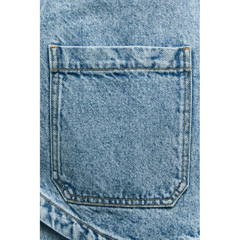 Patch Pocket Denim Jacket Medium Blue | Classic and Versatile Outerwear | Shop Now