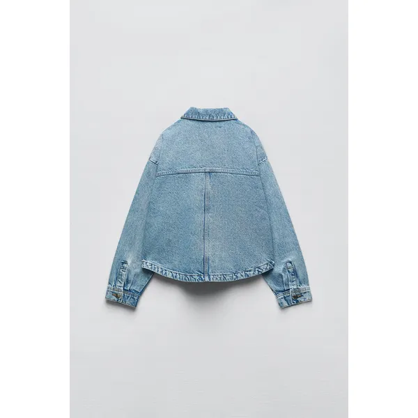 Patch Pocket Denim Jacket Medium Blue | Classic and Versatile Outerwear | Shop Now