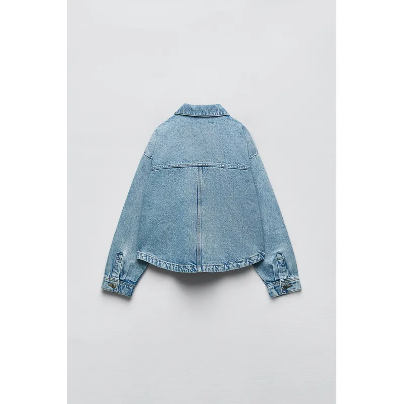 Patch Pocket Denim Jacket Medium Blue | Classic and Versatile Outerwear | Shop Now