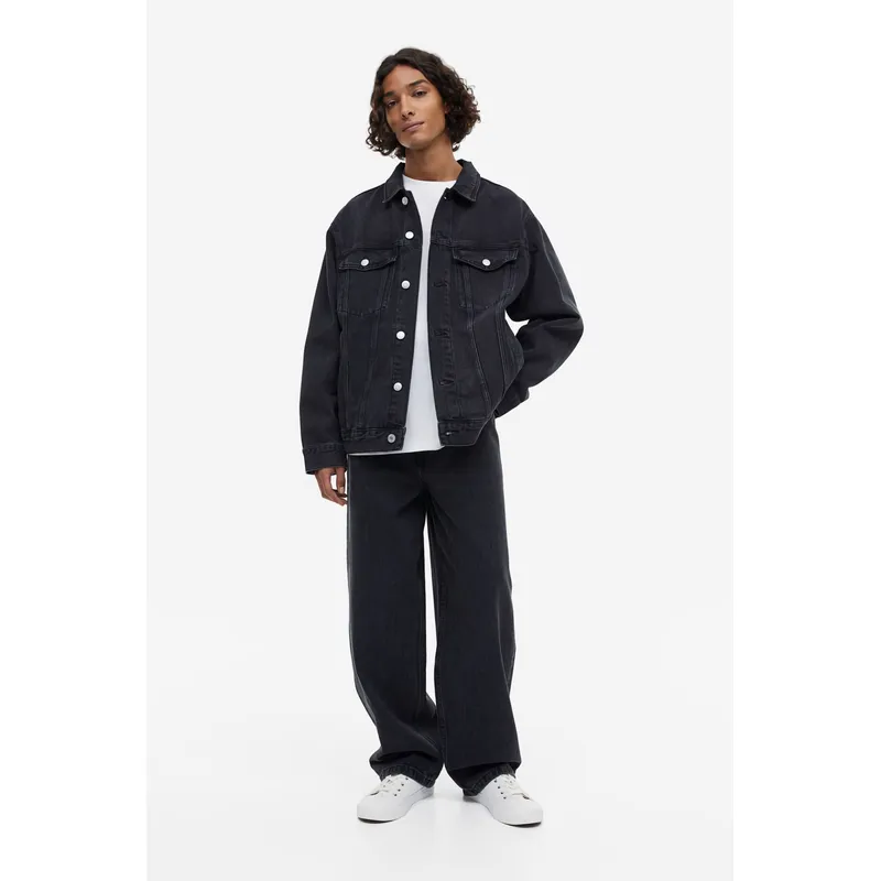 Casual Cut Denim Jacket Black Denim | Stylish and Comfortable Outerwear | Shop Now