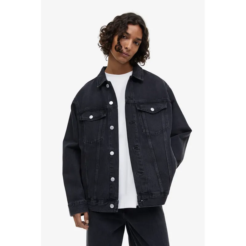 Casual Cut Denim Jacket Black Denim | Stylish and Comfortable Outerwear | Shop Now