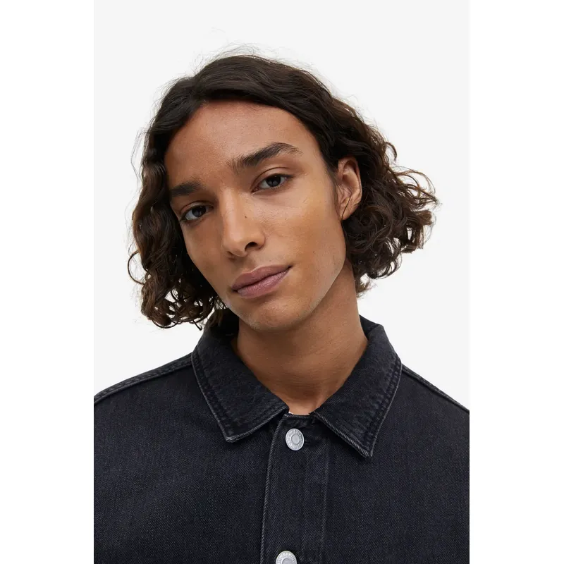 Casual Cut Denim Jacket Black Denim | Stylish and Comfortable Outerwear | Shop Now