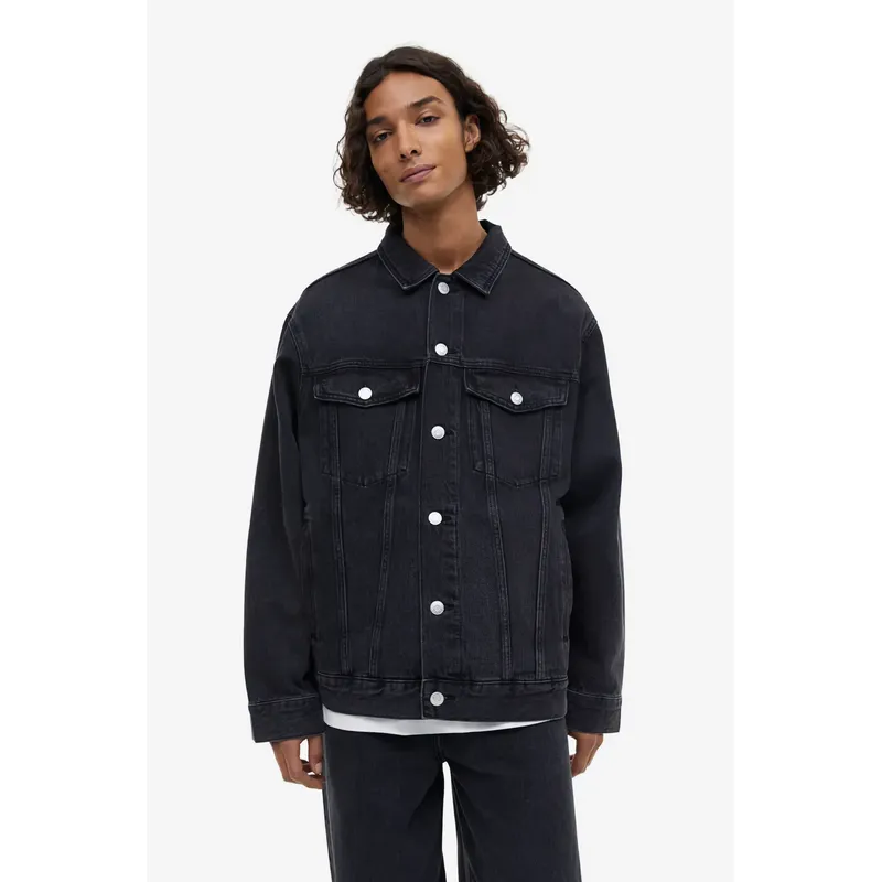 Casual Cut Denim Jacket Black Denim | Stylish and Comfortable Outerwear | Shop Now